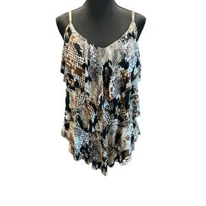 Magic suit miracle suit woman’s 16 tankini swim top snakeskin Rita brown black